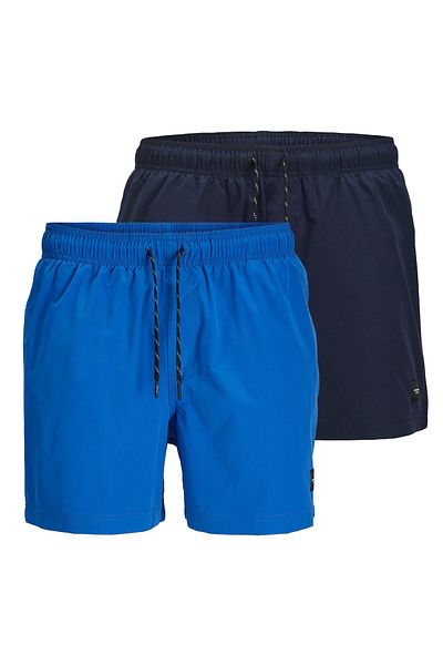 Jack & Jones JACK&JONES Herren Badeshorts 2er Pack - JPSTMAUI JJSWIM SOLID AKM SN, Badehose