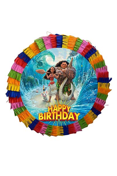 OEM Party pinata, 35 cm, multicolor, Moana model + 3/4 year old Birthday T-shirt