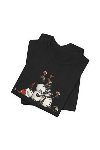 OEM Tricou Christmas Party 2, personalizat, negru, cu maneca scurta, tematica Craciun, marimea M