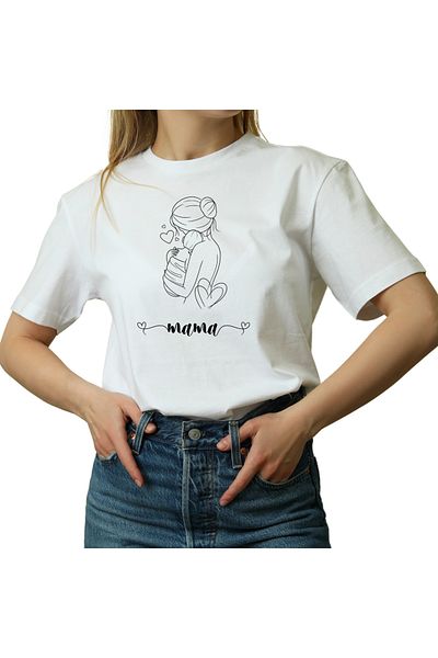 OEM Tricou dama, Pentru Mama, culoarea alb, marimea L
