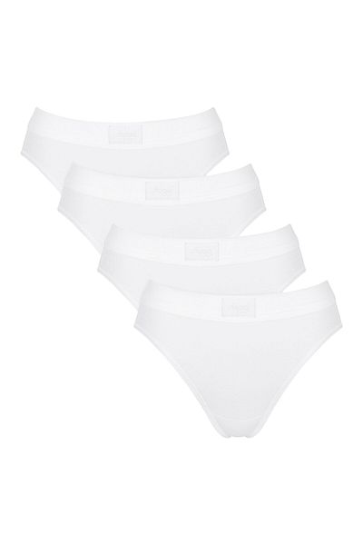 SLOGGI Damen Slips, 4er Pack - Double Comfort Tai 4P, Unterhose, Stretch-Baumwolle