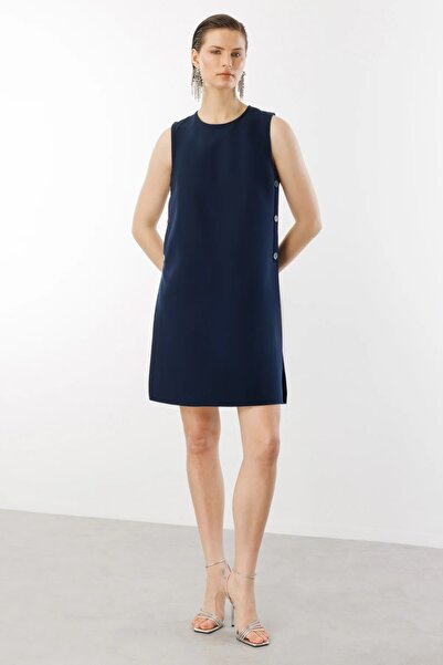 ON TRİKO Button Detailed Slit Dress 54332-25