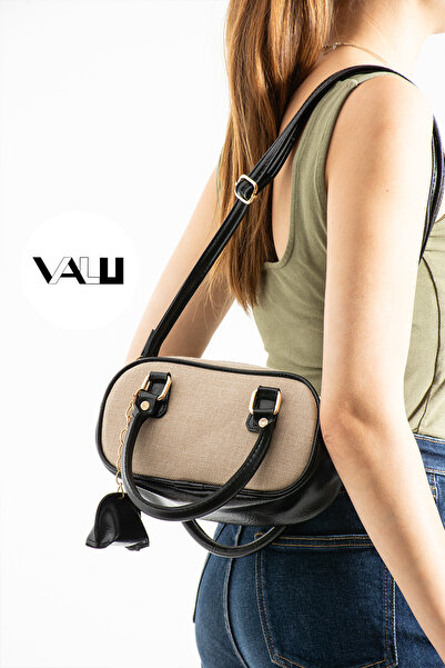 Valu Accessorize Capella Linen Long Strap and Handle Hand and Shoulder Bag