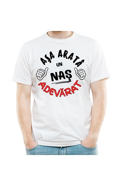 OEM Tricou personalizat, Asa arata un Nas adevarat, culoarea alb, marimea XL