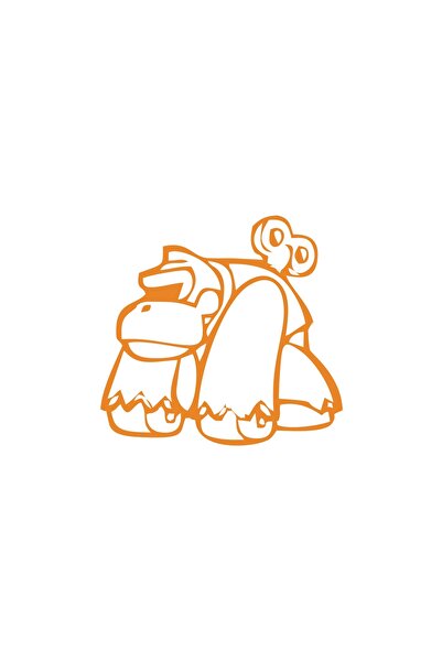 Reysa Tasarım Gorilla Sticker 17X17 cm Orange