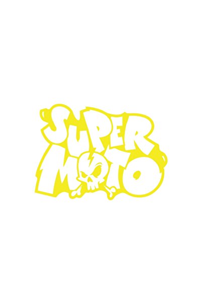 Reysa Tasarım ملصق سوبر موتو 17x17 سم أصفر