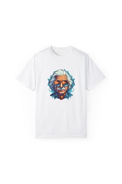 OEM Tricou Albert Einstein, barbati, alb, marimea M