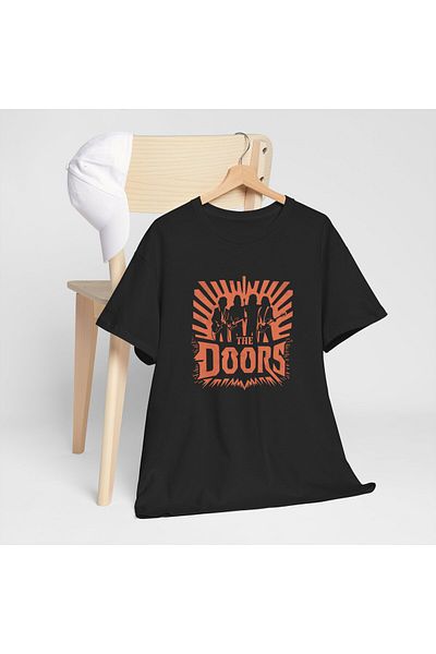 OEM Tricou personalizat Music, negru, The Doors, pasionatii de muzica, marimea L
