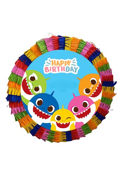 OEM Party pinata, 35 cm, multicolor, Baby Shark model + 3/4 year old Birthday T-shirt