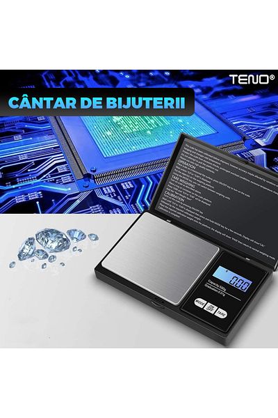 Teno Teno® Budget Scale, digital display, grammage 500 x 0.01, tare function, battery operated, black