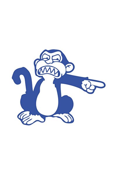 Reysa Tasarım Monkey Sticker 17X17 cm Blue