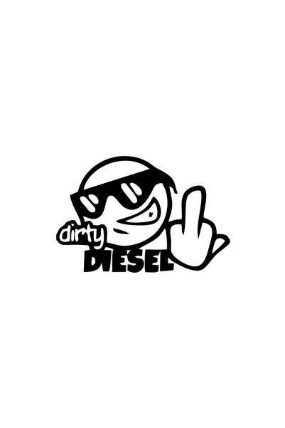 Reysa Tasarım Dirty Diesel Sticker 17X17 cm Black