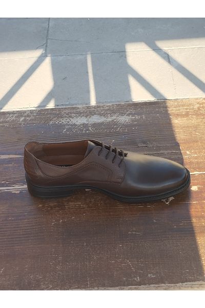 LİCCAS Men's Winter Shoes Genuine Inner Outer Leather Rubber and Non-Slip Sole Bonded Brown Color
