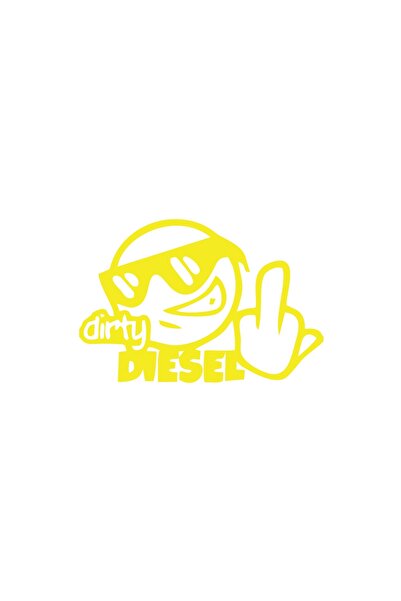 Reysa Tasarım Dirty Diesel Sticker 17X17 cm Yellow