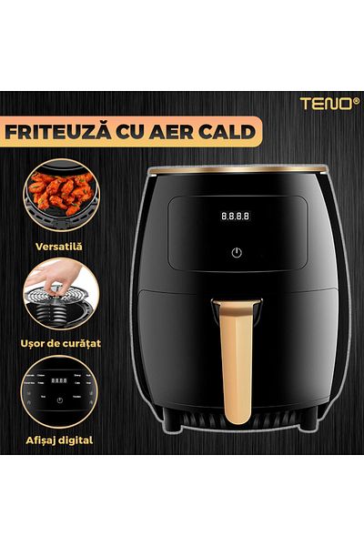 Teno Friteuza Fara Ulei Air Fryer Teno®, capacitate 6 L, 220 V, culoare negru