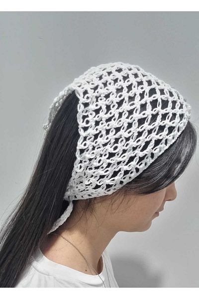 ESDE White Mesh Knitted Bandana (No Pulse)