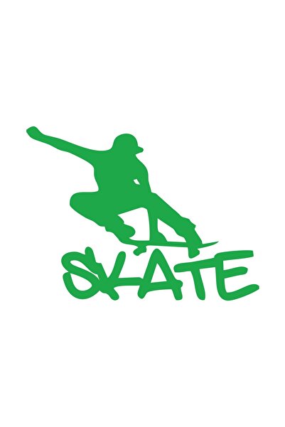 Reysa Tasarım Skateboarder Sticker 17X17 cm Green