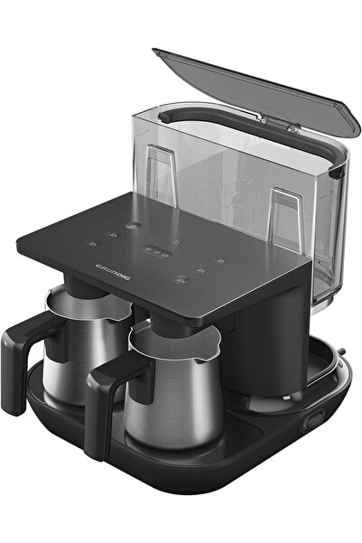 Grundig Premium Çelik Cezveli Otomatik Su Hazneli Közde Türk Kahvesi ve Türk Kahvesi Makinesi