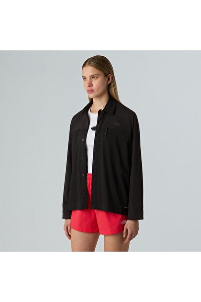 THE NORTH FACE W L/S Lightrange Shirt Women's T-Shirt Nf0A8B54Jk31 Black-Xs