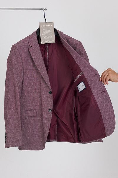 Frappoli Ανδρικό μπουφάν Restore Claret Red Lycra Cotton Slim Fit Sports Blazer (Plus Size - Oversize)