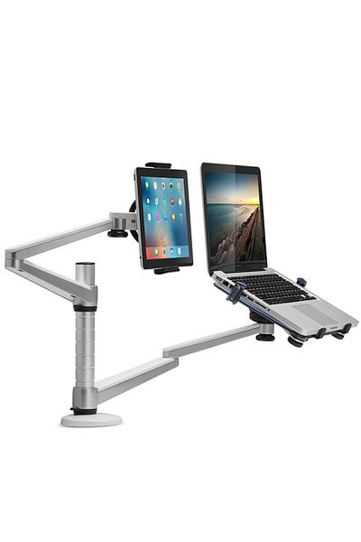 Coverzone Notebook and Tablet Stand, 10-16" Laptop and 4.7-12.9" Tablet 2 Adjustable Arms Oa-9X