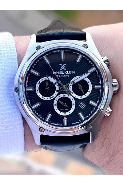 Daniel Klein Leather Cord Inner Dial Functions Active 3 Atm Water Resistant Men Wristwatch E14056-1