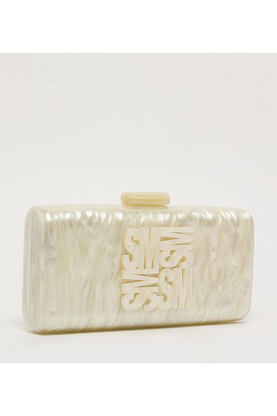 Steve Madden Blilla Cream Clutch For Women