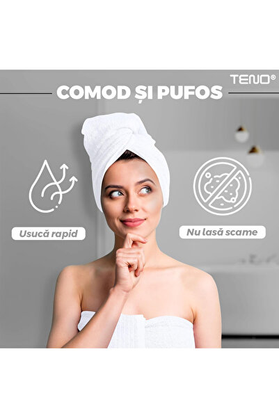 Teno Teno® Double Thread Bath and Face Towel, density 500g/m², dimensions 70x130 cm, white