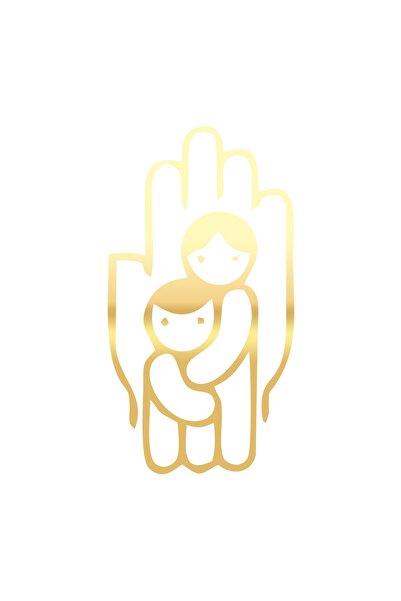 Reysa Tasarım Protect Children Sticker 17X17 cm Gold