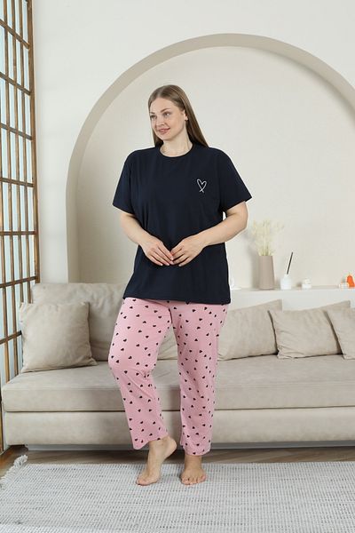 sleeproom Plus Size Women's Combed Cotton Pajama Set