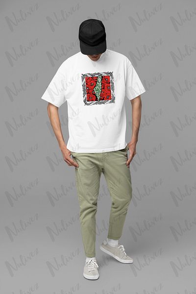 Nulivez Palestine Design Printed High Quality Compact Unisex Oversize T-Shirt