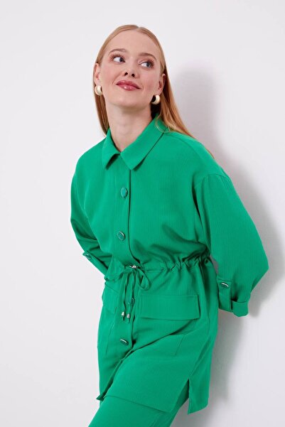 Levidor Leyl Düğmeli Beli tünelli Cep Detaylı İkili Takım