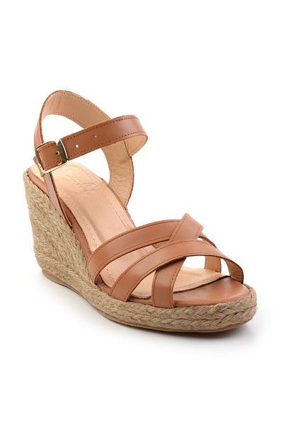 Bambi Taba Leather Women's Sandals K05718071303