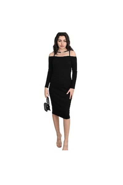 ADROM - Dress, Collection, Casual, Off Shoulder, Black