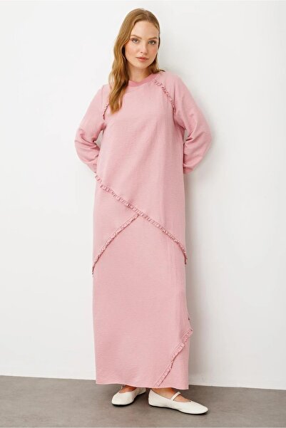 Micca MİCCA YUMUŞAK DOKULU RİBANALI ELBİSE