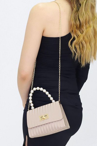 Weynes Mink Women's Bead Design Hand & Shoulder Bag Wsb5020