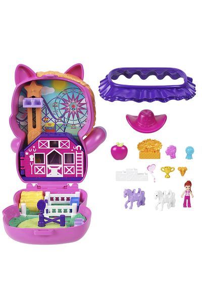 Polly Pocket SET GENTUTA ANIMALUT PONEI LA RODEO CU ACCESORII