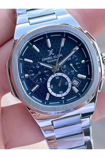 Daniel Klein Steel Cord Chronometer Dial Design 3 Atm Water Resistant Men Wristwatch 14082.3