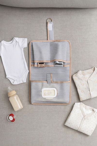 MorPort Baby Diaper Nursing Bag Multi-Compartment Wet Wipes Diaper Organizing Organizer