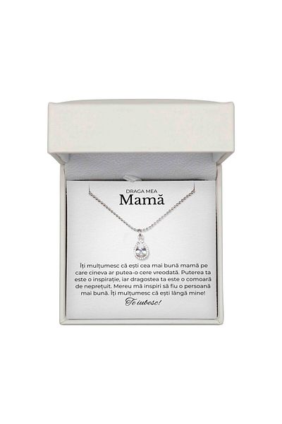 The Jewel Heart Elegant Necklace For Mom – Eternal Love, 925 Silver, Gift Box Included
