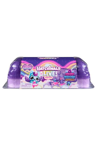 Spin Masters HATCHIMALS ALIVE NEON RAINBOW EGG CARTON SET
