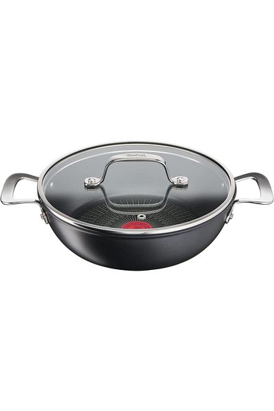 TEFAL Unlimited Titanium Anti-Scratch Coating Shallow Cooking Pot, 26 cm, G2557102
