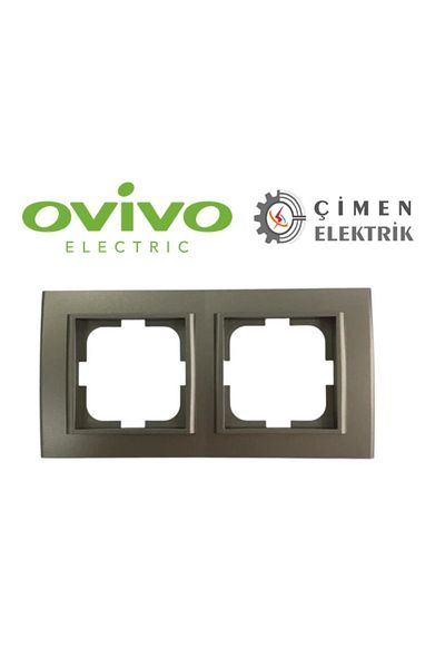 LiderGlobal Anthracite double frame - compatible frame for socket and switch