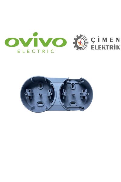 LiderGlobal Gray plaster surface combined switch socket box - electrical installation switch