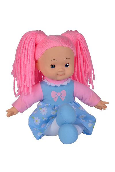 Simba FLOWER DOLLY DOLL MADE OF TEXTILE MATERIAL 38CM WITH PINK HAIR