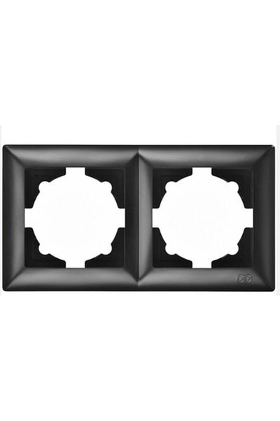 LiderGlobal Visage ambiance metallic black 2-piece frame - compatible frame for socket and switch
