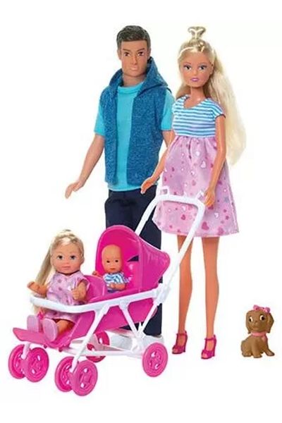 Simba STEFFI LOVE FAMILY SET WITH NEWBORN BABY SURPRISE