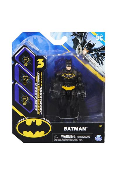 Batman ARTICULATED BATMAN FIGURINE 10CM WITH 3 SURPRISE ACCESSORIES