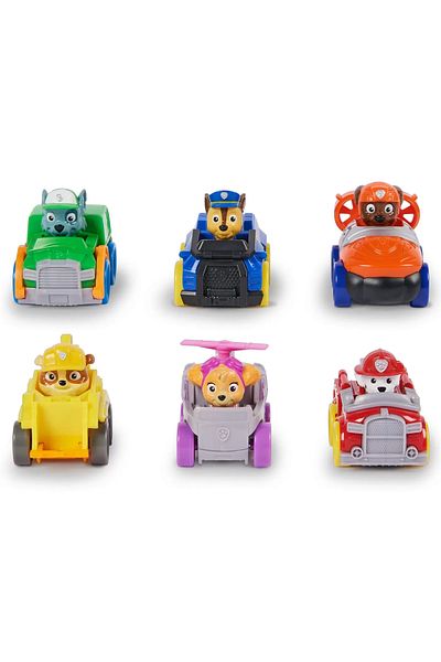 Spin Masters PAW PATROL PUP SQUAD RACERS GIFT PACK 6 BASIC VEHICLES