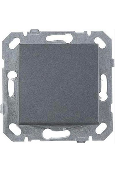 LiderGlobal Smoked single switch frameless - compatible frame for socket and switch